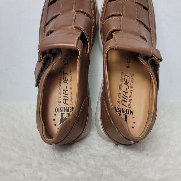 Mephisto Tarek Hazelnut Men's Size Fisherman Leather Brown Sandals - Picture 9 of 12